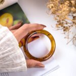 红蜜琥珀手镯＆平安扣 Red Honey Amber Bangle & Peace Pendant Necklace