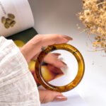 红蜜琥珀手镯＆平安扣 Red Honey Amber Bangle & Peace Pendant Necklace