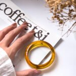 绿茶琥珀手镯＆平安扣吊坠 Green Tea Amber Bangle & Peace Pendant