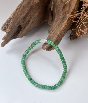 阳绿翡翠算盘珠手串 Yang Green Jadeite Abacus Bead Bracelet