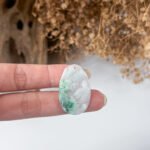 飘绿花山水翡翠吊坠 Green Floral Jadeite Landscape Pendant