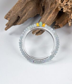 烟熏紫翡翠手串 Smoky Lavender Jadeite Bracelet