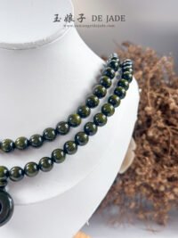 IMG_7432.JPG 金丝楠木长串 Golden Phoebe Green-Toned Long Strand